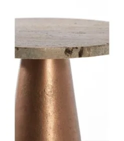 Light & Living Bijzettafel Ynez - Bruin/Koper - 29x29x43cm -Meubilair Geschäft 0070567f66a24dd88b170d5cbd8455ab