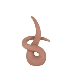 PRESENT TIME Ornament Abstract Art Knot - Terracotta