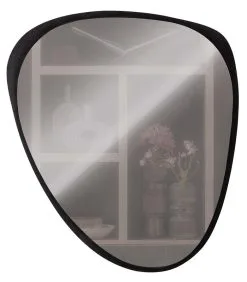 WOOOD Exclusive Spiegel Amal - Glas/MDF - Zwart - 63x52x1