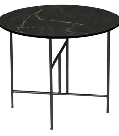 WOOOD Exclusive Exclusive Vida Bijzettafel - Porselein/Metaal - Zwart - 48x60x60