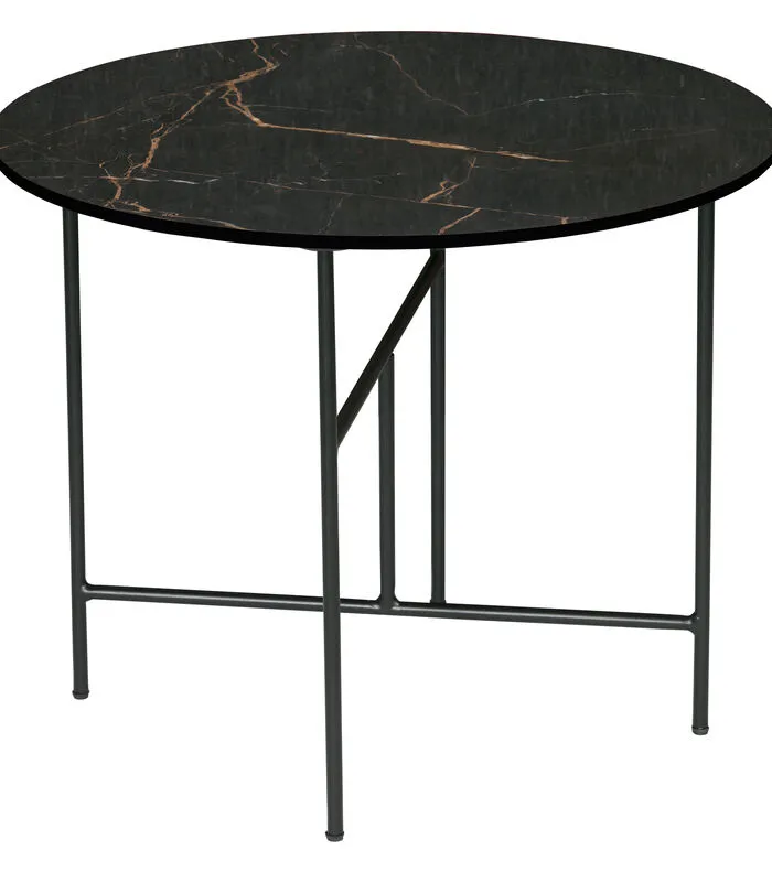 WOOOD Exclusive Exclusive Vida Bijzettafel - Porselein/Metaal - Zwart - 48x60x60 3 WOOOD Exclusive Exclusive Vida Bijzettafel - Porselein/Metaal - Zwart - 48x60x60
