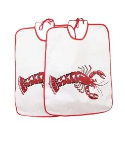 Linandelle Set Van 2 Slabbetjes Kreeft