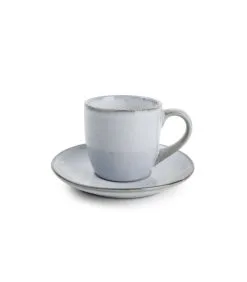 Salt & Pepper Plat Bord 20cm Coupe Blauw Artisan - (x4)