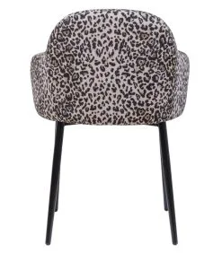 WOOOD Noortje Eetkamerstoel - Polyester - Panterprint - Set Van 2 -Meubilair Geschäft 053ea7c6364c45e0952a77c34bba335a