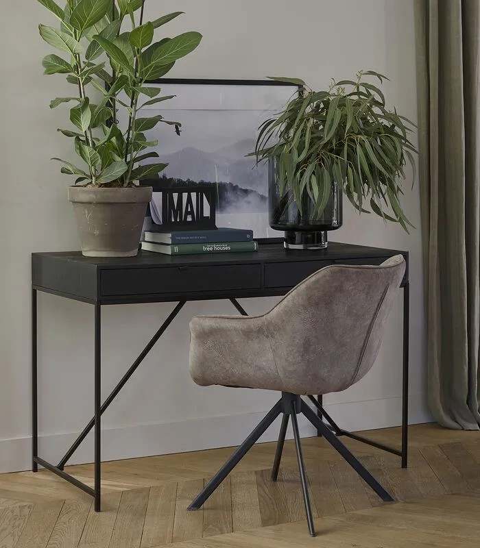 Rivièra Maison Riviera Maison Bureau Met Lades - The Bobby Desk - Zwart 4 Rivièra Maison Riviera Maison Bureau Met Lades - The Bobby Desk - Zwart - Image 2