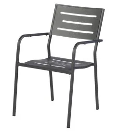 Exotan Tuinstoel Met Armleuning - Aluminium - Grijs - 85x56x53