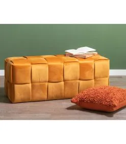 Leitmotiv Bank Weaved - Oker - 100x39x38cm -Meubilair Geschäft 05fae9bbd9cf42ce82719f2b11fdd5ae