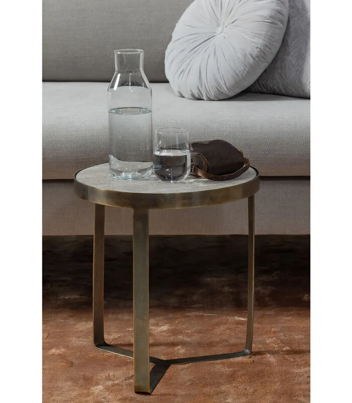 BePureHome Winne Bijzettafel - Marmer - Antique Brass - 40x38x38 4 BePureHome Winne Bijzettafel - Marmer - Antique Brass - 40x38x38 - Image 2