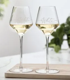 Rivièra Maison Wijnglazen Witte Wijn - RM White Wine Glass - Transparant - Set 2 Stuks -Meubilair Geschäft 08ad1daabaf04deaaee166e2e881b4eb