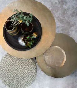 Atmooz Tarifa (set Van 2) - Salontafel - Antique Bras -Meubilair Geschäft 09348e60d99d445984609f23d4be2d78