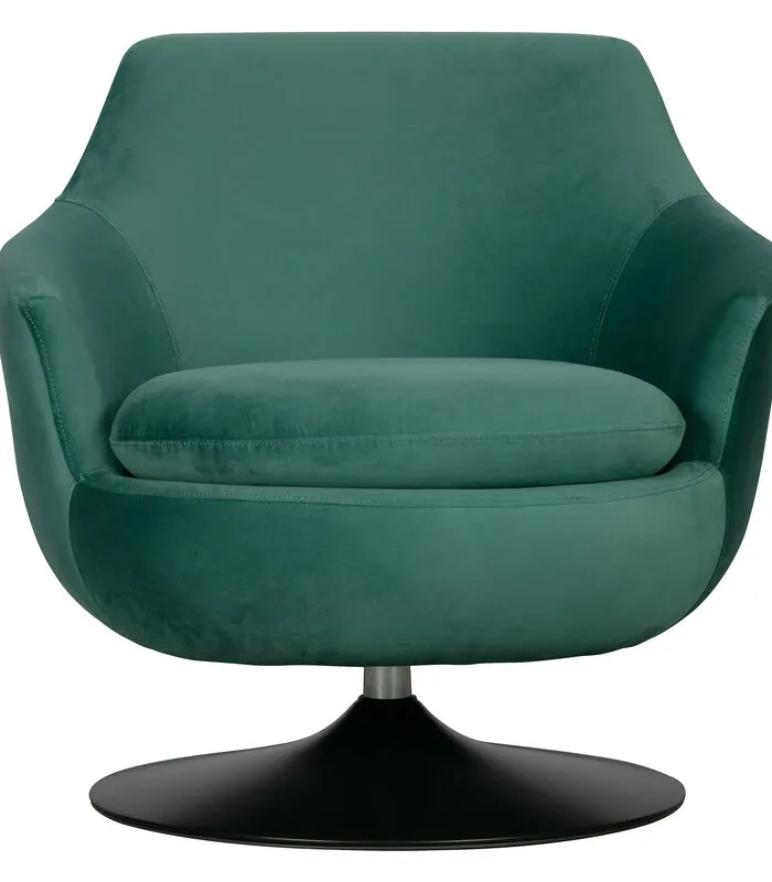 WOOOD Exclusive Exclusive Jada Draaifauteuil - Velvet - Teal - 78x79x82 3 WOOOD Exclusive Exclusive Jada Draaifauteuil - Velvet - Teal - 78x79x82