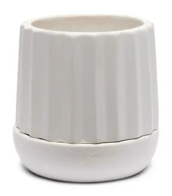 Rivièra Maison Plantenbak Rond, Bloempot Met Ribbel - Let It Grow - Wit - Maat S