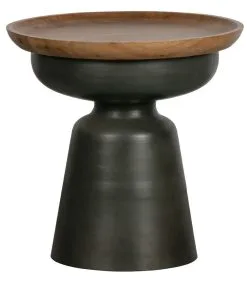 WOOOD Exclusive Exclusive Dana Bijzettafel - Hout/Metaal - Zwart - 47x48x48