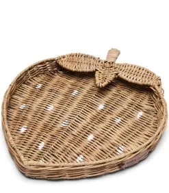 Rivièra Maison Dienblad Aardbei Gevlochten, Serveerblad - Love For Strawberry - Bruin