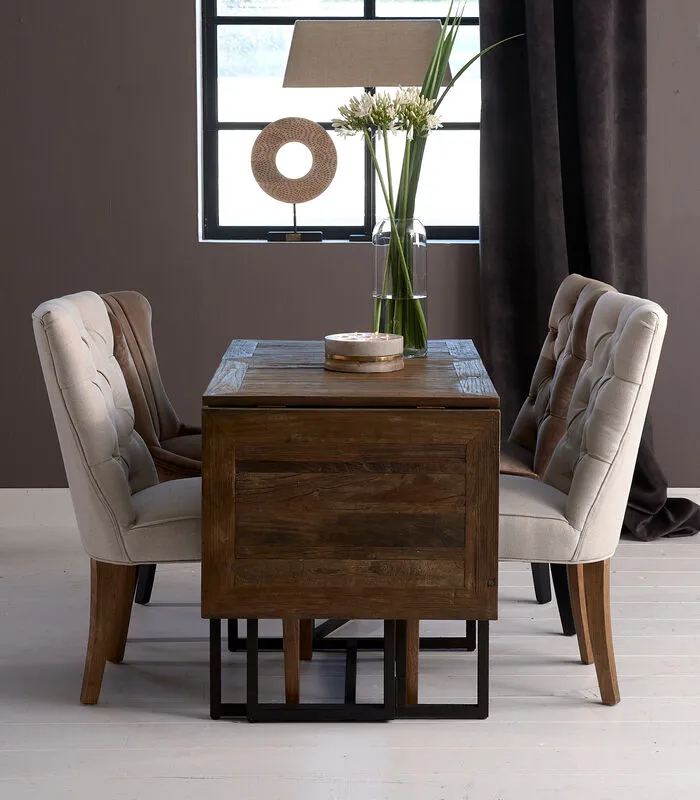 Rivièra Maison Riviera Maison Eettafel Uitschuifbaar - Shelter Island Folding Dining Table - Zwart 4 Rivièra Maison Riviera Maison Eettafel Uitschuifbaar - Shelter Island Folding Dining Table - Zwart - Image 2