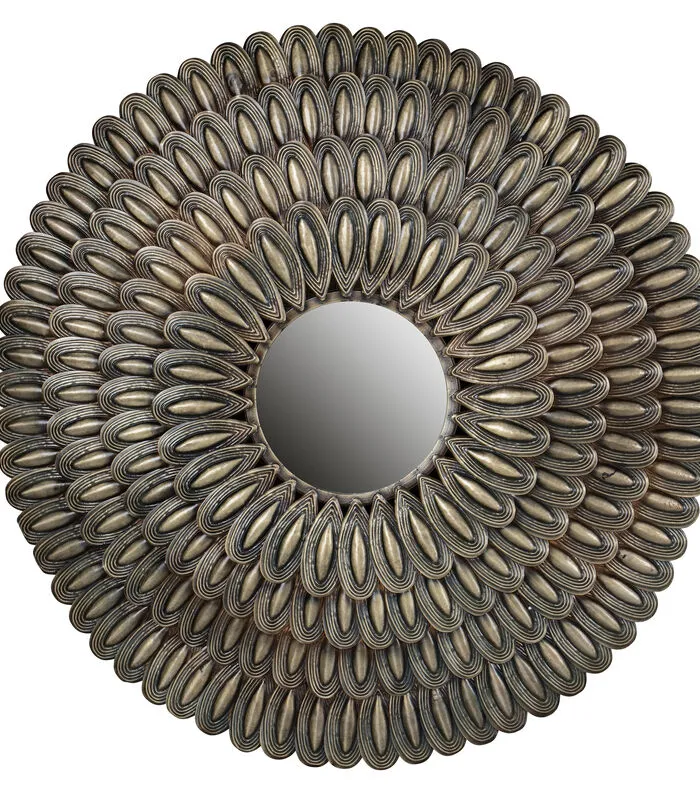 BePureHome Husk Spiegel - Metaal - Antique Brass - 83x83x4 3 BePureHome Husk Spiegel - Metaal - Antique Brass - 83x83x4