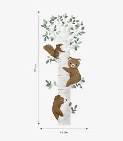 Lilipinso KHARU Muursticker Kinderkamer - Beren Klimmen In De Boom 49x127cm -Meubilair Geschäft 0ca6b54ed66143298fc575aaa8d6dd9c