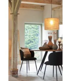 Light & Living Eettafel Magnifera - Hout/Zwart - Ø140cm -Meubilair Geschäft 0d628c06c469437282f693fee8ec296f