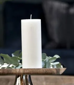 Rivièra Maison Kaarsen - Pillar Candle ECO Off-white 10x10 - Wit - Set Van 2 Stuks -Meubilair Geschäft 0e3c2fec44ef46148dd60cb928ddcd12
