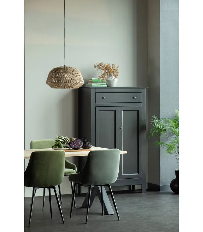 WOOOD Selin Eetkamerstoel - Fluweel - Grasgroen - Set Van 2 6 WOOOD Selin Eetkamerstoel - Fluweel - Grasgroen - Set Van 2 - Image 4