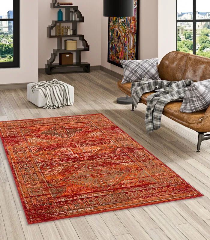 Pergamon Vloerkleed Designer Pop-Vintage Oosterse Rand 4 Pergamon Vloerkleed Designer Pop-Vintage Oosterse Rand - Image 2