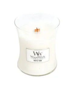 WoodWick Kaars White Teak Medium Kaars