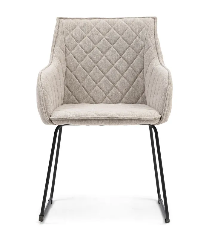 Rivièra Maison Eetkamerstoel Met Armleuning - Isco Drive Dining Armchair Mouliné - Linnen - Naturel 3 Rivièra Maison Eetkamerstoel Met Armleuning - Isco Drive Dining Armchair Mouliné - Linnen - Naturel