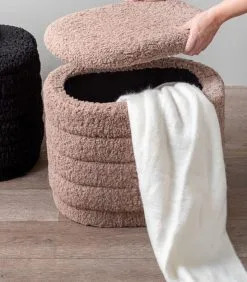 Leitmotiv Poef Cuddly - Bruin - 50x35x40 Cm -Meubilair Geschäft 105f2adc14b04978984e045aa632de4c