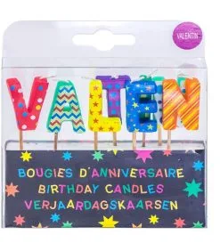 Editor Verjaardagskaarsen Voor De Naam Valentin