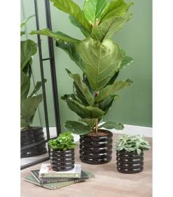 PRESENT TIME Bloempot Bobbly Glazed - Zwart - Ø17,5cm -Meubilair Geschäft 112c9aa74d764f69a7955ddc9018a4c9