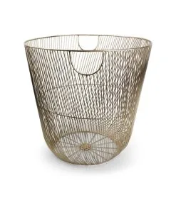 Salt & Pepper Draadmand 44xH42cm Goud Twisted Iris