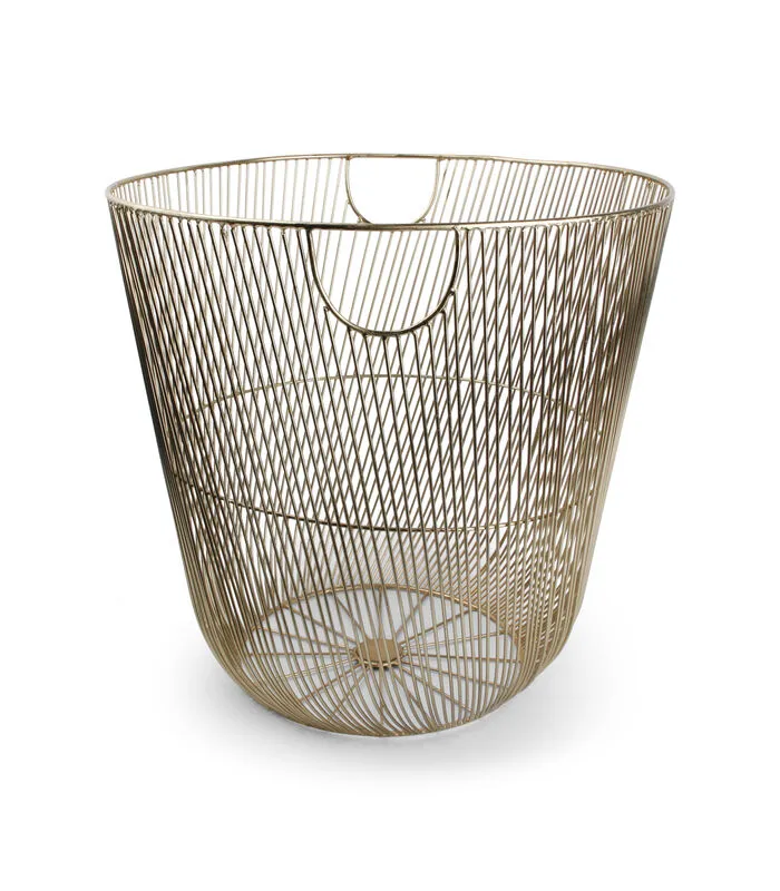 Salt & Pepper Draadmand 44xH42cm Goud Twisted Iris 3 Salt & Pepper Draadmand 44xH42cm Goud Twisted Iris