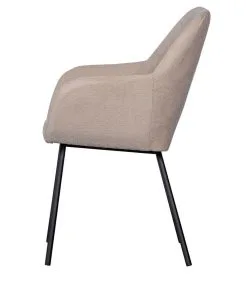 WOOOD Eetkamerstoel Vos - Polyester - Zand - Set Van 2 -Meubilair Geschäft 119e9f55bd9c41128bdcca923629c8fe