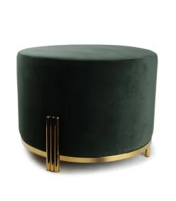 Salt & Pepper Poef 55xH40cm Velvet Groen Misa