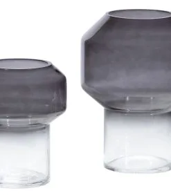 WOOOD Exclusive Jaxx Vaas - Glas - Zwart - 20x15x15 -Meubilair Geschäft 1237cea2c20745b99a17b21b483dcc60