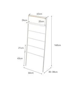 Yamazaki Ladder Hanger Wide With Rack - Tower - White -Meubilair Geschäft 130ae4954919473eb33d04e66c7dba8c