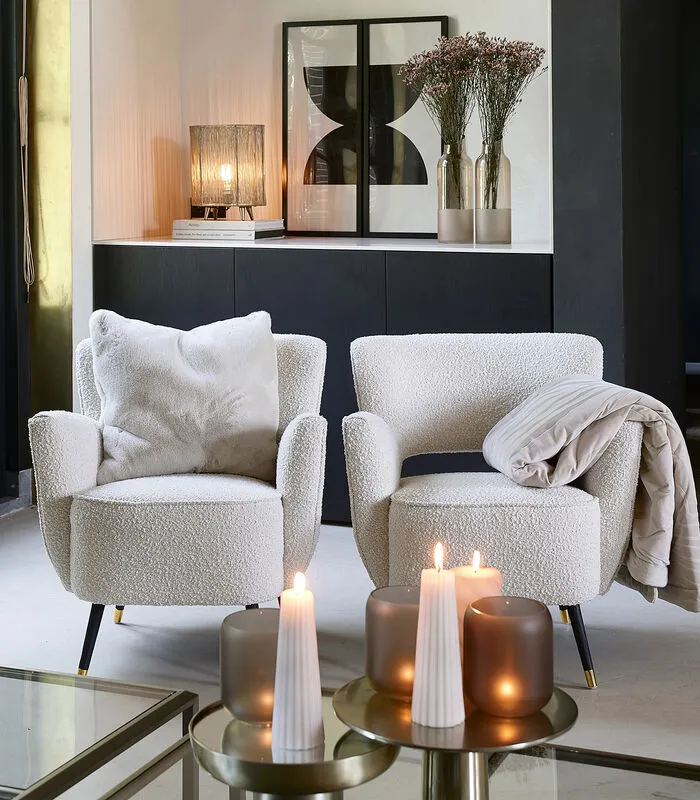 Rivièra Maison Riviera Maison Fauteuil Met Armleuning - Laurel Armchair - Bouclé Stof - Wit 4 Rivièra Maison Riviera Maison Fauteuil Met Armleuning - Laurel Armchair - Bouclé Stof - Wit - Image 2