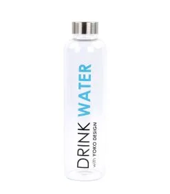 Yoko Design Glazen Fles 750 Ml "drink Water"