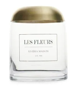 Rivièra Maison Glazen Vaas - Est 1948 Les Fleurs Vase - Transparant