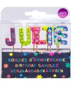 Editor Verjaardagskaarsen Voor De Naam Juliette