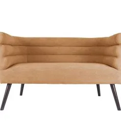 Leitmotiv Bank Explicit - Suede Look Okergeel - 128x71x74cm
