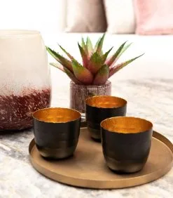 Atmooz Arras (set Van 3) - Theelichthouder - Zwart