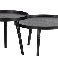 WOOOD Exclusive Exclusive Ponto Bijzettafel - Hout - Zwart - 45x55x55