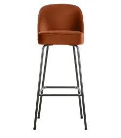 BePureHome Vogue Barstoel - Fluweel - Roest - 103x50x55
