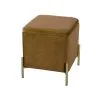 Leitmotiv Poef Snog - Cognac Bruin/Goud - 45x45x47cm -Meubilair Geschäft 1a74ede35ea54e9cbe8bef7b68f56d5f
