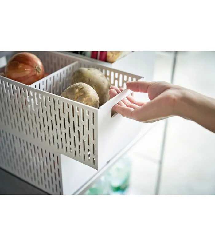 Yamazaki Vegetable Basket - Tower - White 4 Yamazaki Vegetable Basket - Tower - White - Image 2