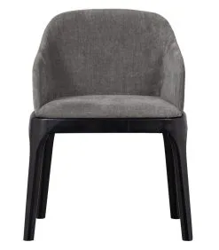 VTwonen Scroll Eetkamerstoel - Stof - Warm Grijs - 76x53x50 -Meubilair Geschäft 1b48669b60774fdfb97bb5eea68b1810