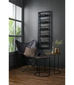 Light & Living Wijnrek Amore - Zwart - 9 Flessen -Meubilair Geschäft 1b6197ba387c45508ebfaca34b7b9acc