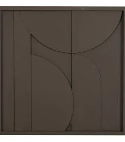 WOOOD Exclusive Fiona Vierkant Schilderij - Espresso - 60x60x5