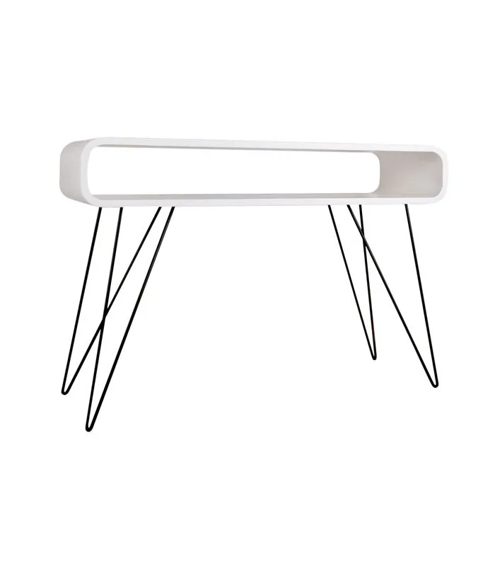 XLBoom Metro Sofa Tafel Wit/ Zwarte Poten 3 XLBoom Metro Sofa Tafel Wit/ Zwarte Poten